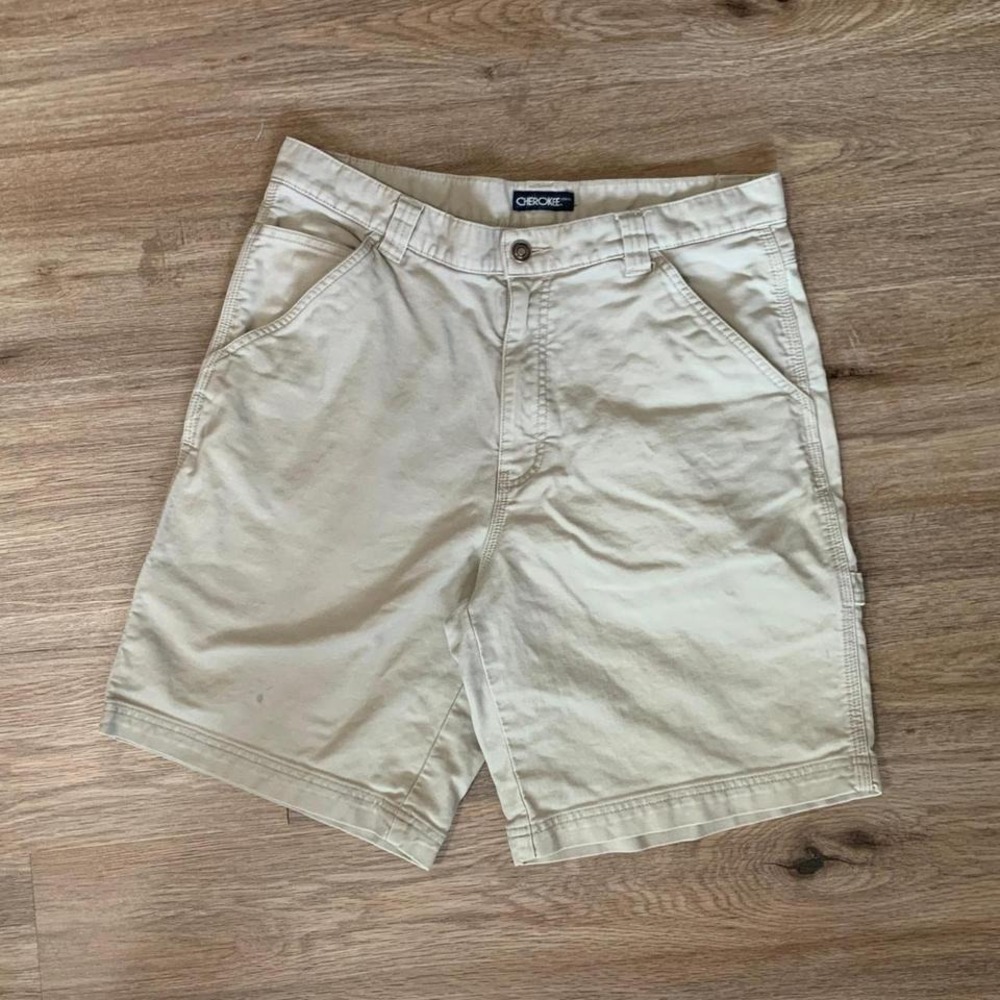 Vintage Cherokee Carpenter Shorts in Off-white - Size 32 Mens